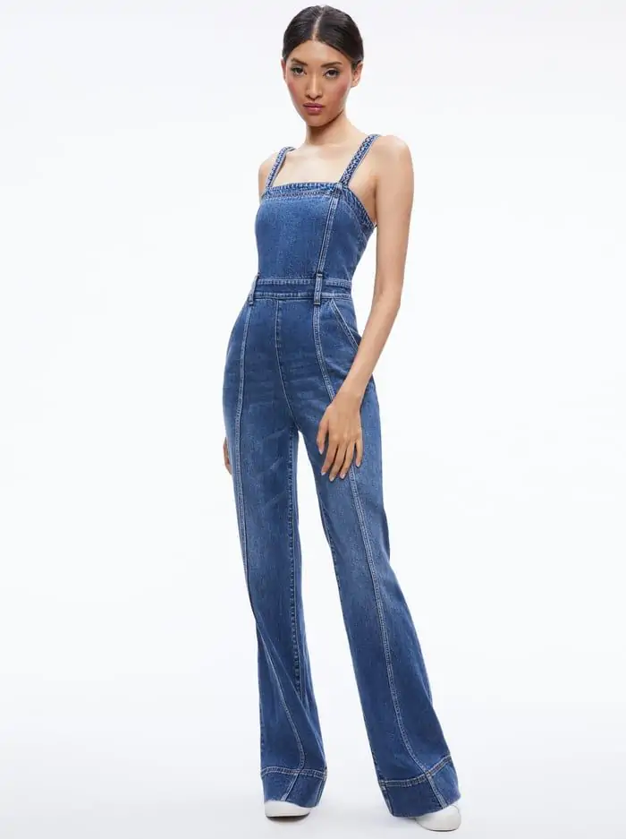 MELODY BRAIDED STRAP DENIM JUMPSUIT